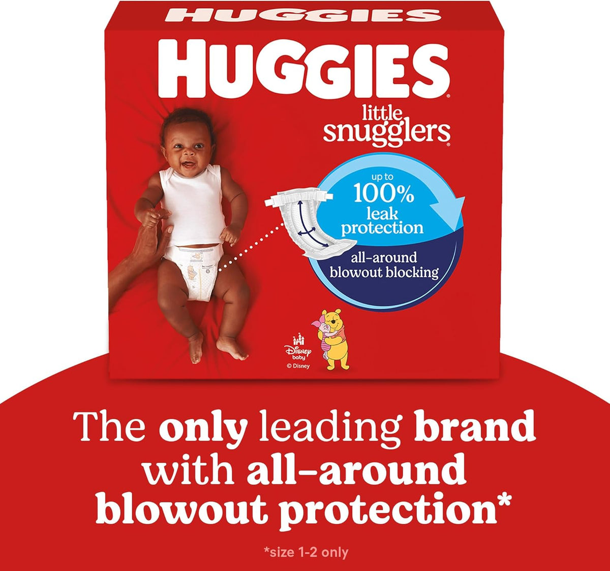 Huggies Size 1 Diapers, Little Snugglers Diapers, Size 1 (8-14 lbs), 198 Count (6 Packs of 33), Packaging May Vary