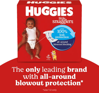 Huggies Size 1 Diapers, Little Snugglers Diapers, Size 1 (8-14 lbs), 198 Count (6 Packs of 33), Packaging May Vary